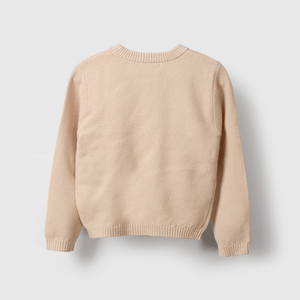 Sweater beige para niños, suave y cómodo