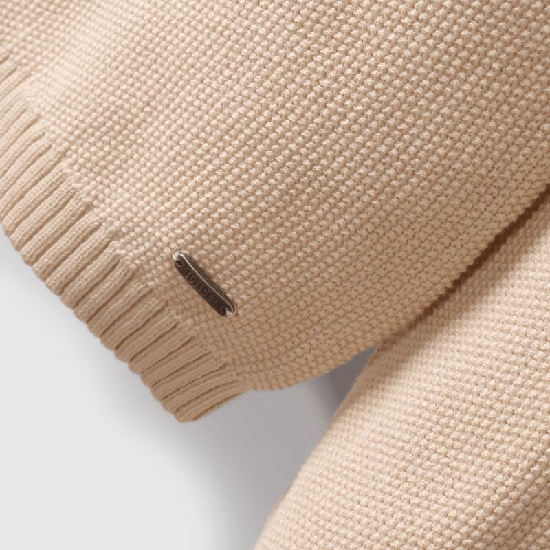 Sweater beige para niños, suave y cómodo
