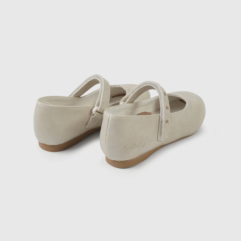 Ballerina dorada para niña, comodidad y estilo