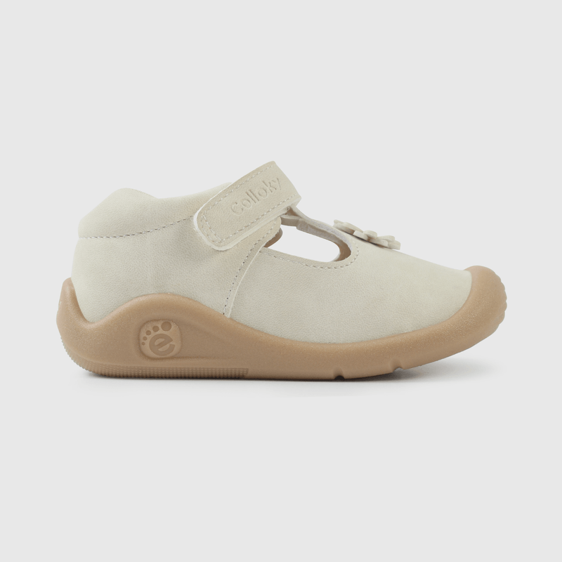 Zapatos cómodos niña color blanco para primeros pasos