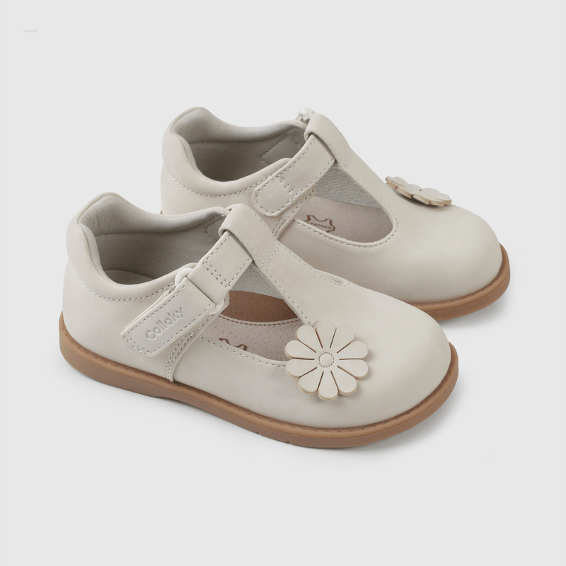Zapatos cómodos para niña, color blanco, etapa caminante