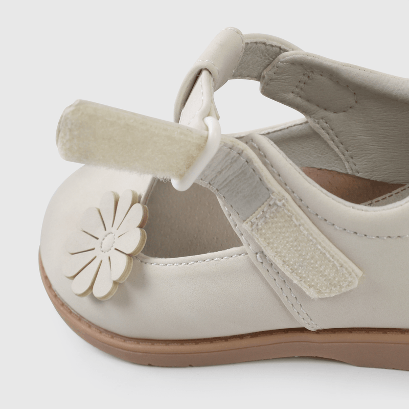 Zapatos cómodos para niña, color blanco, etapa caminante