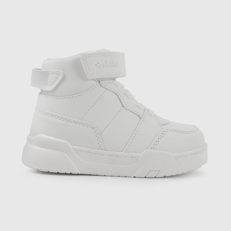 Zapatilla blanca unisex para niños, comodidad y estilo