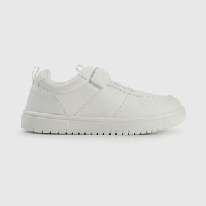 Zapatilla blanca unisex para niños, estilo y confort
