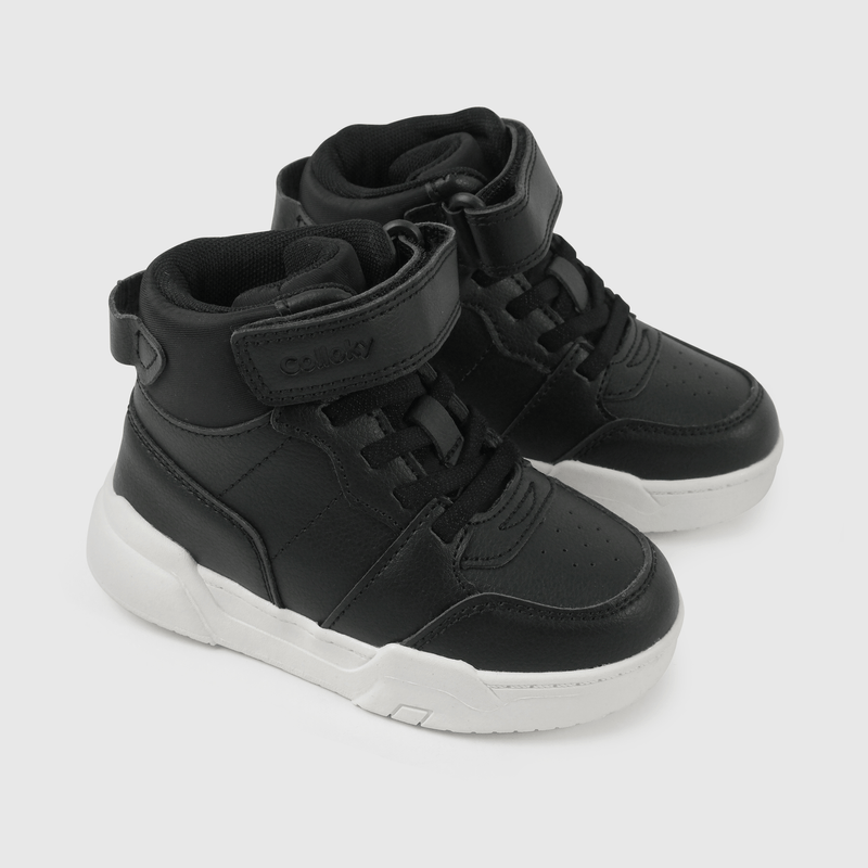 Zapatilla negra unisex para niños, comodidad y estilo