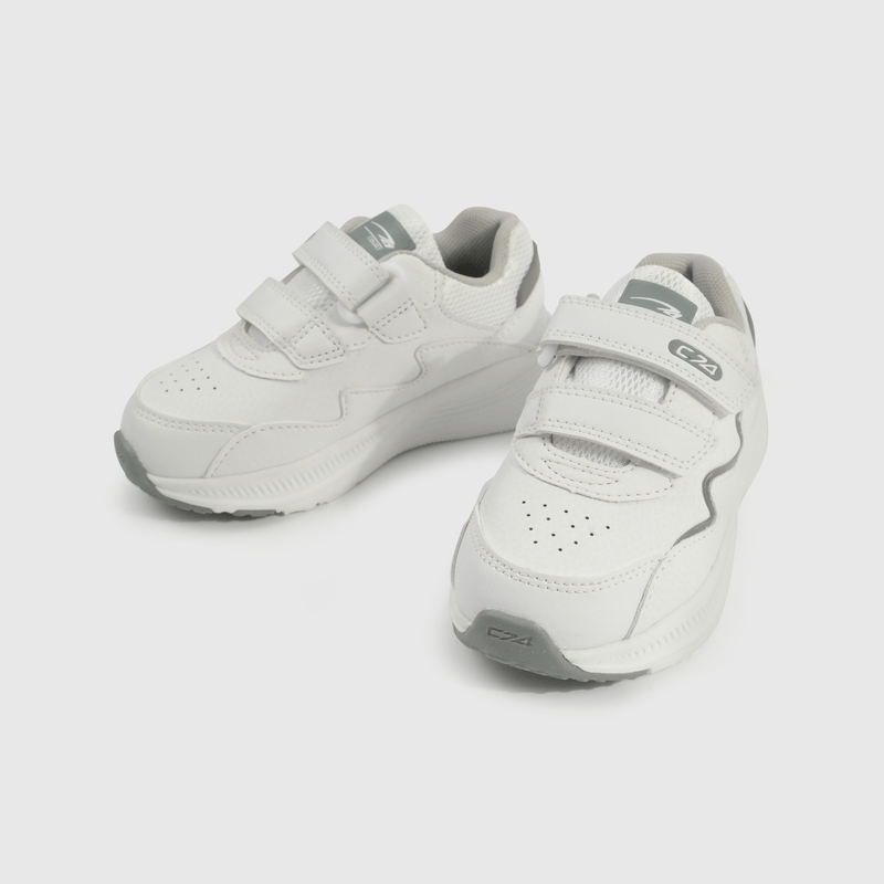 Zapatilla blanca para niños, comodidad y estilo