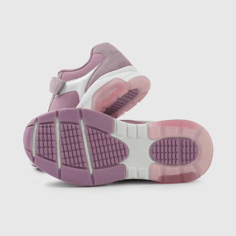 Zapatilla Morada con Luces de Niña