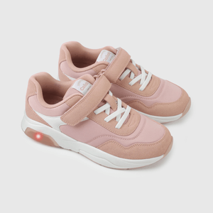 Zapatilla niña rosada con luces, comodidad y estilo