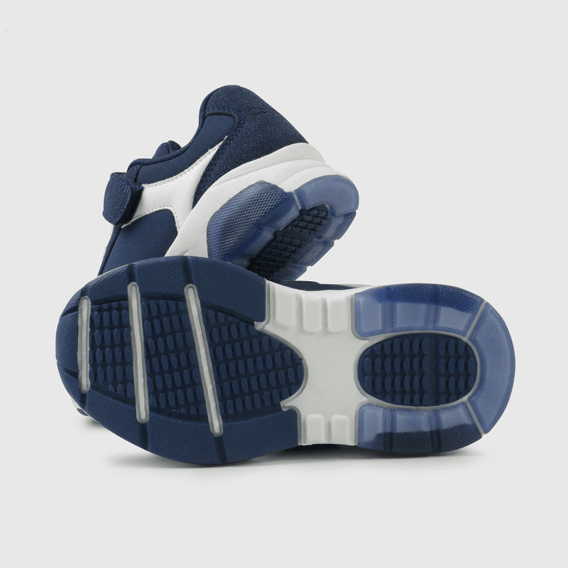 Zapatilla azul con luces para niños caminantes