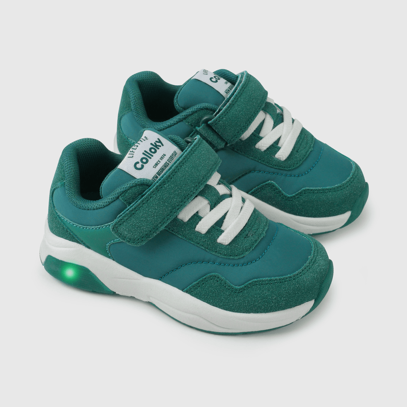 Zapatilla Verde con Luces de Niño