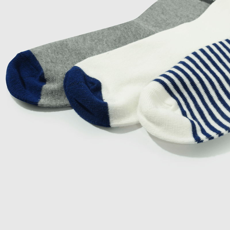 Calcetines deportivos azules para niños, pack de 3