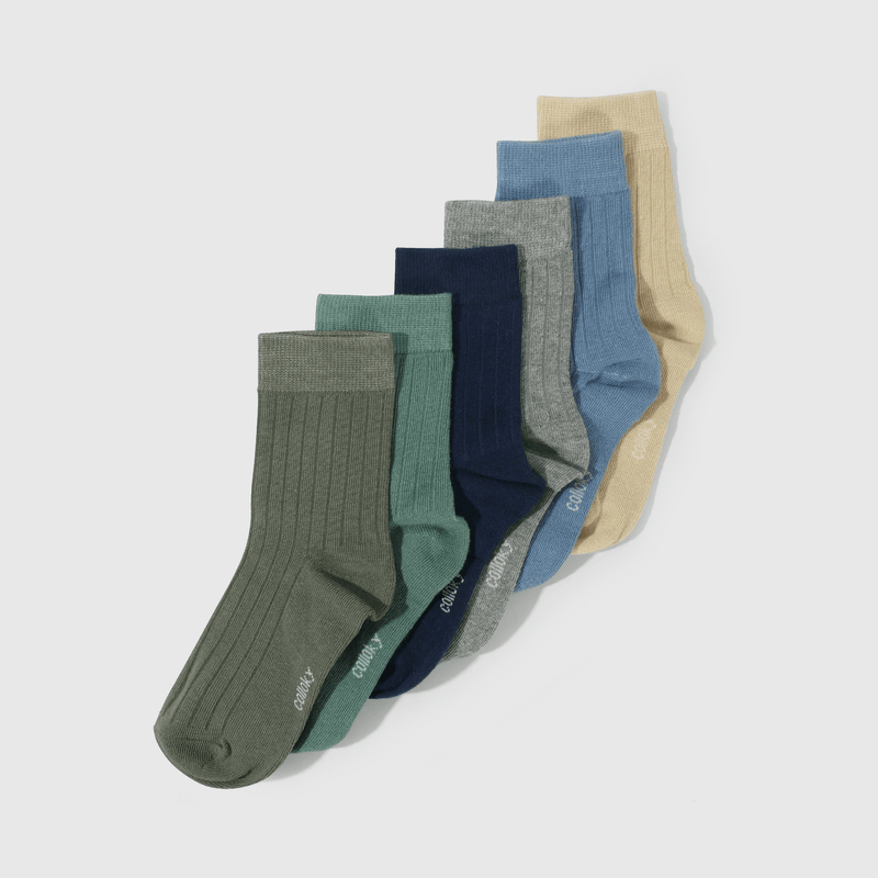 Calcetines coloridos para niños, pack de 6