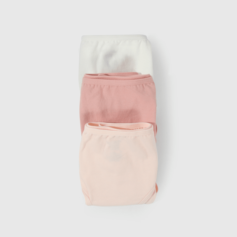 Calzones rosados para niñas, pack de 3