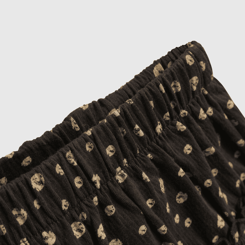 Falda Short Negra Estampada