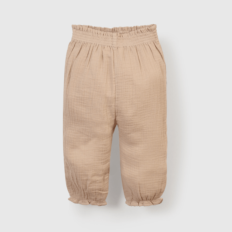 Pantalón beige para niños, suave y cómodo