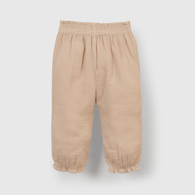 Pantalón beige para niños, suave y cómodo