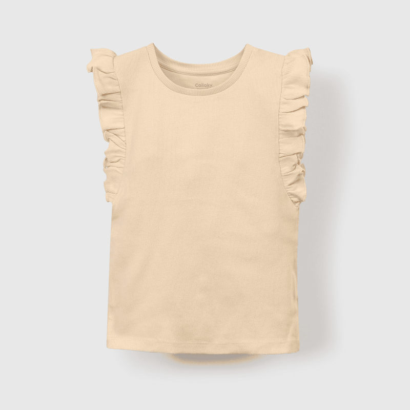 Polera elegante y cómoda para niña en color beige