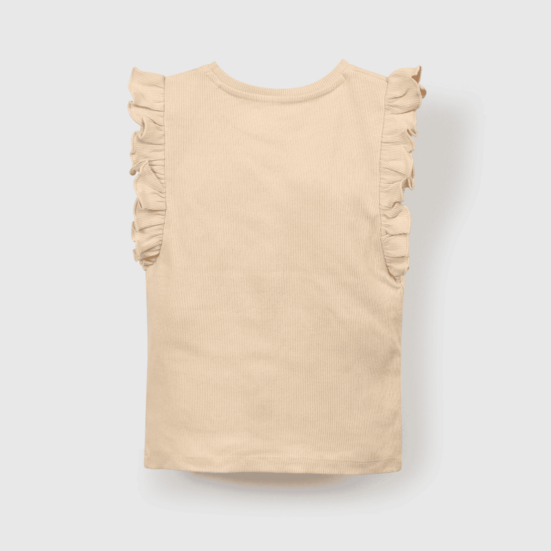 Polera elegante y cómoda para niña en color beige