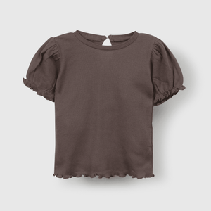Polera moderna para niña en color grafito