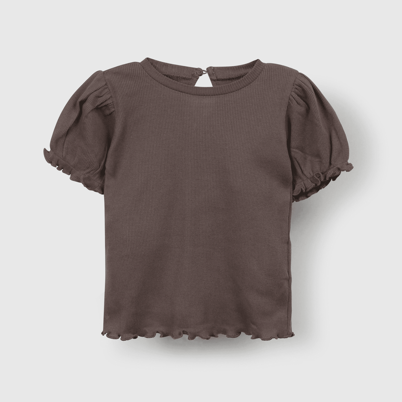 Polera moderna para niña en color grafito