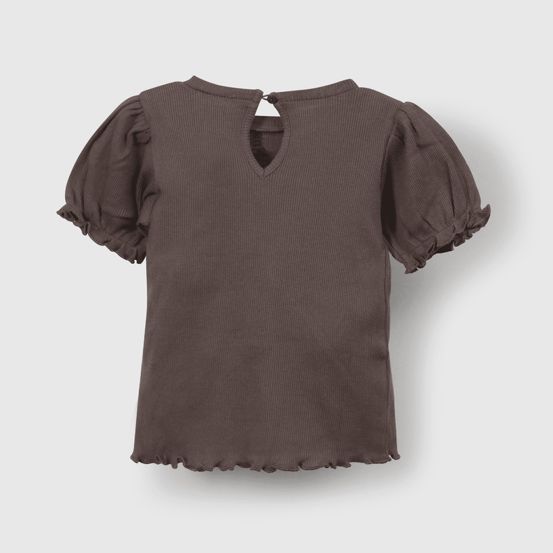Polera moderna para niña en color grafito