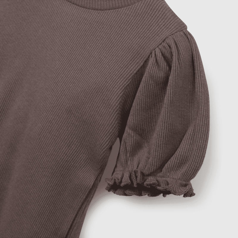 Polera moderna para niña en color grafito