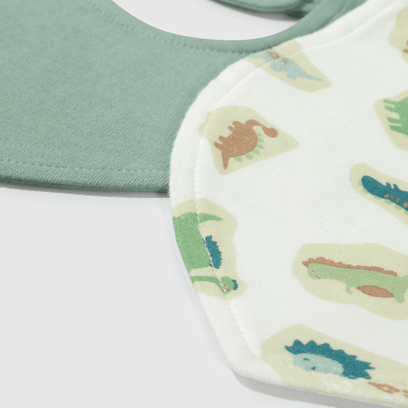 Baberos verdes para guaguas, pack de dos