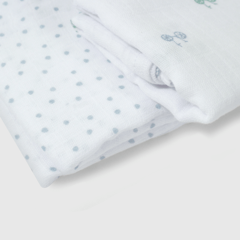 Tutos de muselina blanco para guaguas, pack de 2