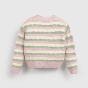 Chaleco rayado morado para niños, estilo y comodidad