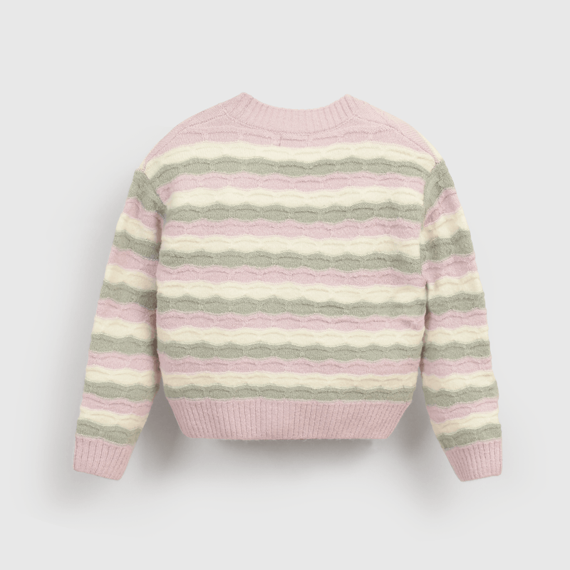Chaleco rayado morado para niños, estilo y comodidad