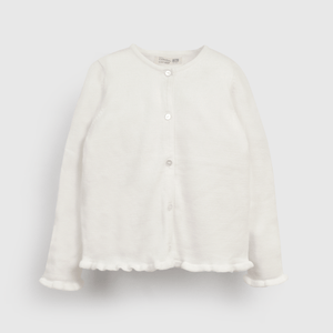 Chaleco blanco para niña, suave y cómodo