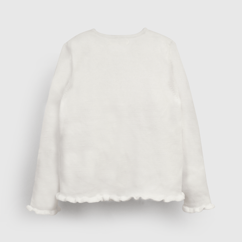Chaleco blanco para niña, suave y cómodo