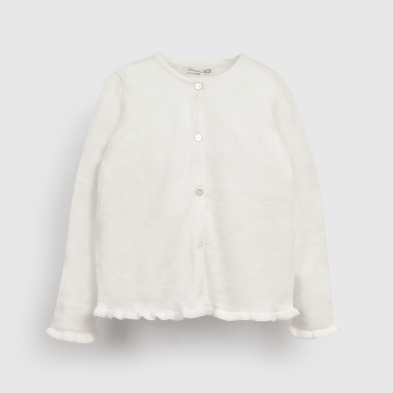 Chaleco blanco para niña, suave y cómodo