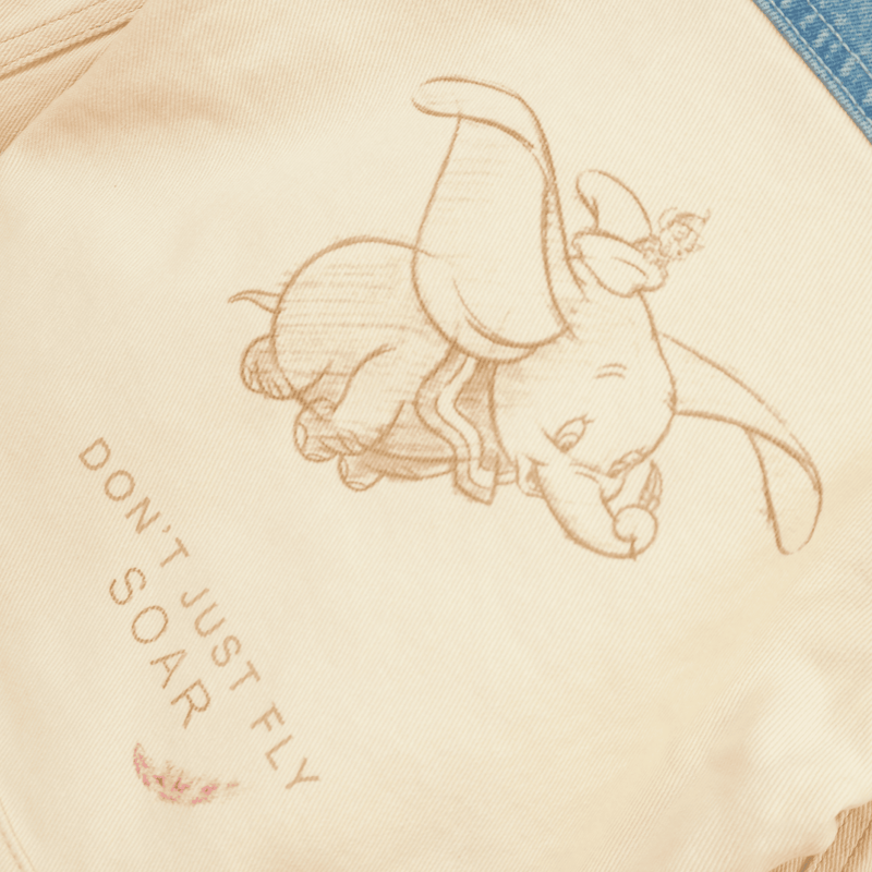 Chaqueta de mezclilla azul para niña con Dumbo