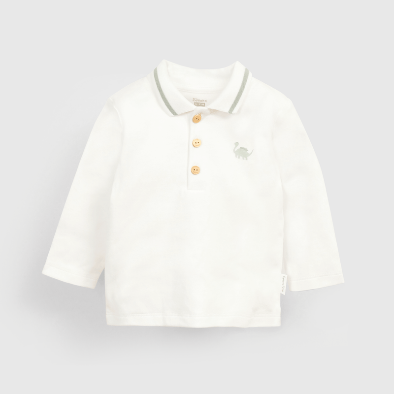 Conjunto blanco con dinosaurios para guaguas, calidad y estilo