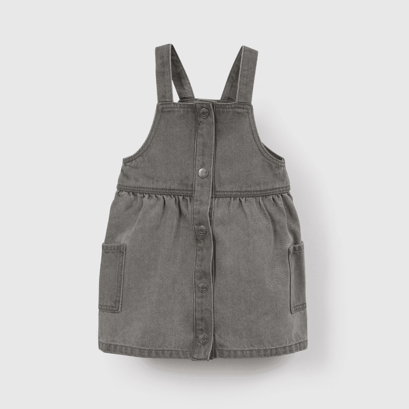 Vestido de niña gris, estilo denim para cada ocasión