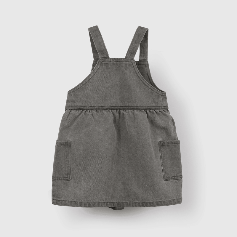 Vestido de niña gris, estilo denim para cada ocasión