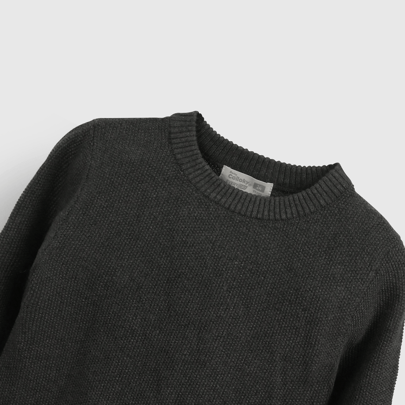 Sweater negro para niños, estilo y calidez