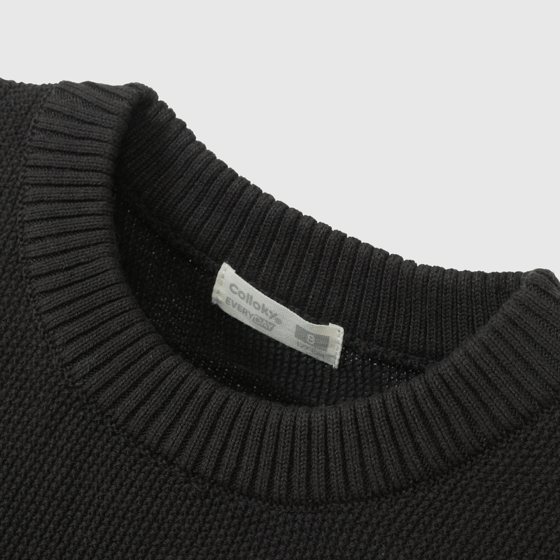 Sweater negro para niños, estilo y comodidad