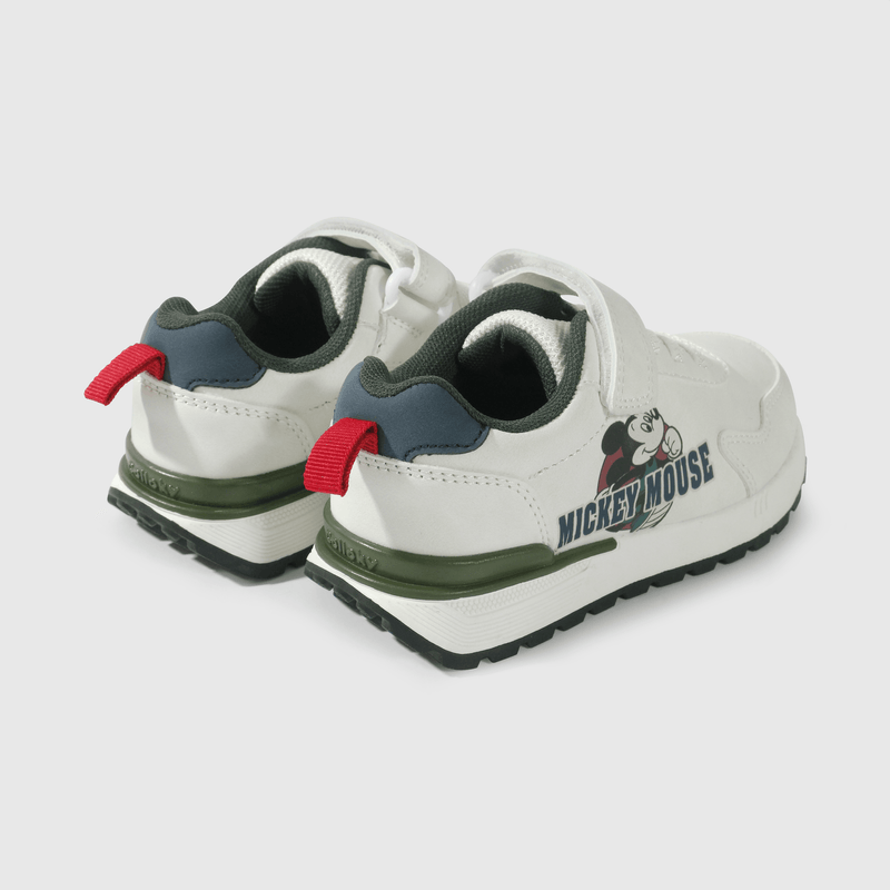 Zapatilla blanca Mickey Mouse para niño, comodidad y estilo