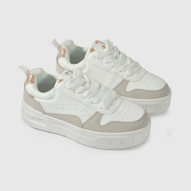 Zapatilla blanca para niña, estilo y comodidad en cada paso