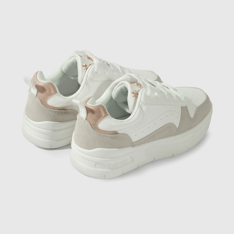 Zapatilla blanca para niña, estilo y comodidad en cada paso