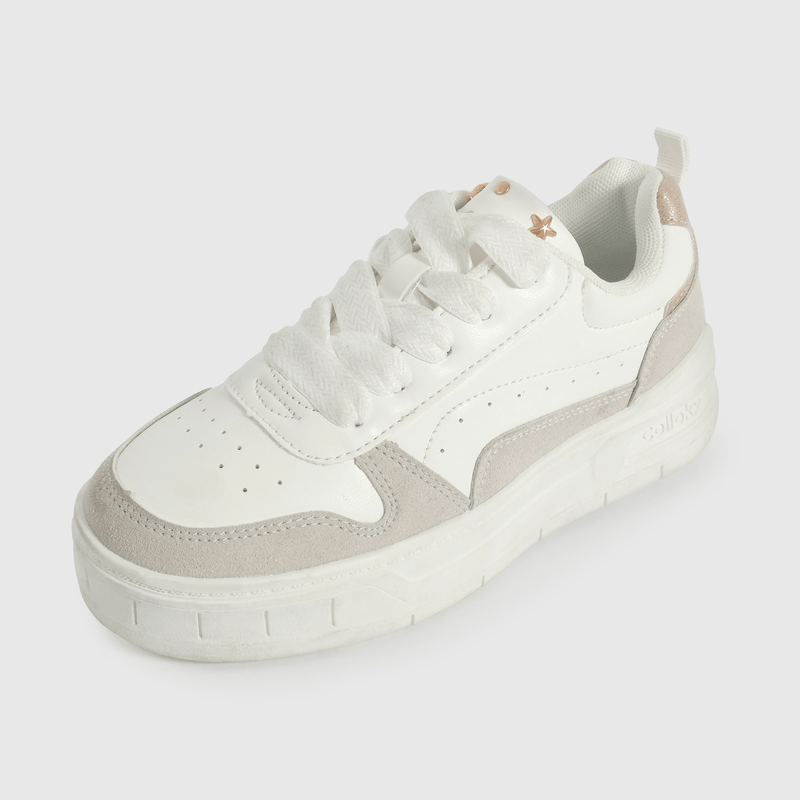 Zapatilla blanca para niña, estilo y comodidad en cada paso