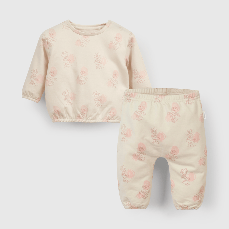 Buzo beige con Minnie para guaguas, suave y cómodo