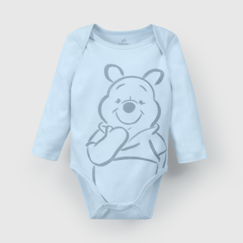 Bodies de guagua Winnie Pooh, pack de 3 en tonos suaves