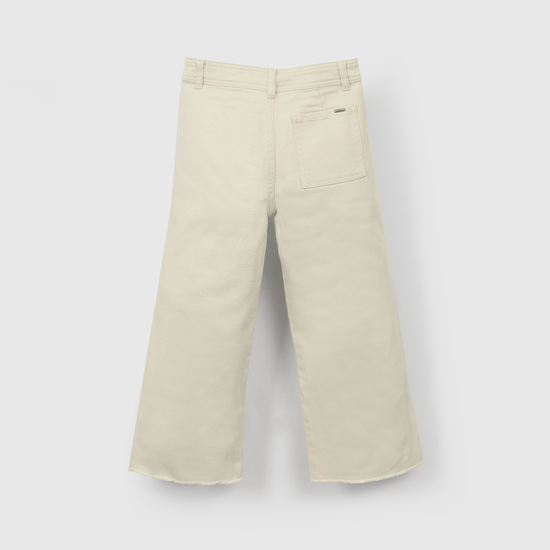 Pantalón Beige Culotte Elasticado