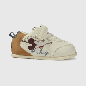 Zapatilla Mickey Mouse blanca para niños en primeros pasos