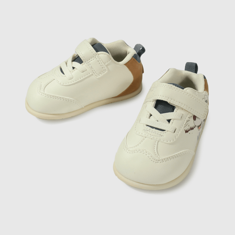 Zapatilla Mickey Mouse blanca para niños en primeros pasos