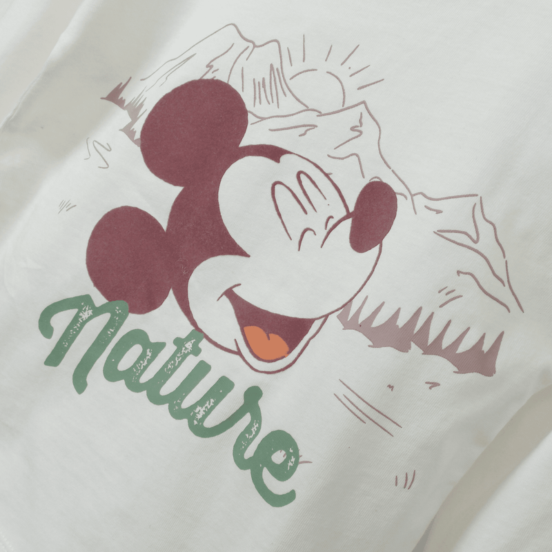 Polera blanca Mickey Mouse para niños, comodidad y estilo