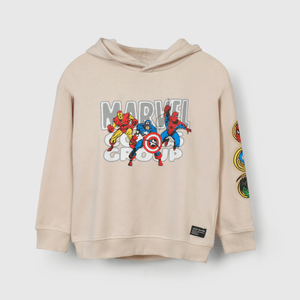 Polerón Marvel crema para niños, estilo y comodidad